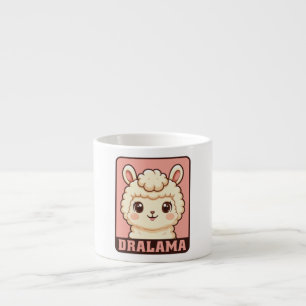 Süße Llama-Illustrationsdesign Espressotasse