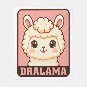Süße Llama-Illustrationsdesign Fleecedecke