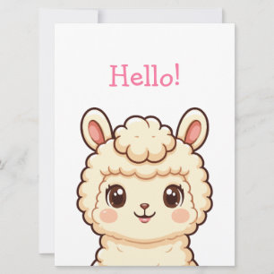 Süße Llama-Illustrationsdesign Karte