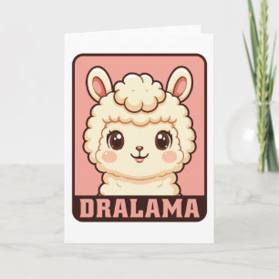 Süße Llama-Illustrationsdesign Karte