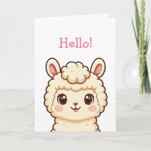 Süße Llama-Illustrationsdesign Karte