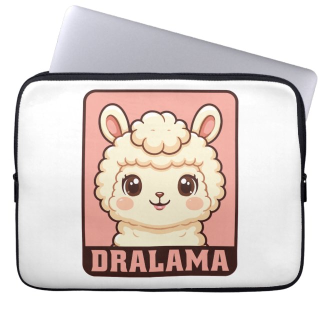 Süße Llama-Illustrationsdesign Laptopschutzhülle (Vorderseite)