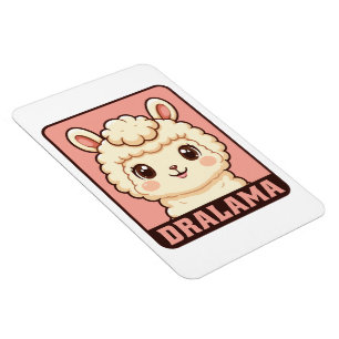 Süße Llama-Illustrationsdesign Magnet