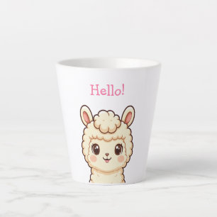 Süße Llama-Illustrationsdesign Milchtasse