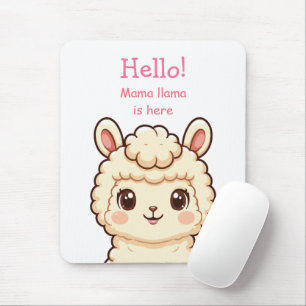 Süße Llama-Illustrationsdesign Mousepad