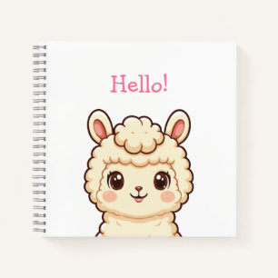Süße Llama-Illustrationsdesign Notizbuch