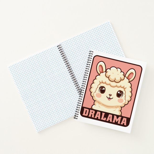 Süße Llama-Illustrationsdesign Notizbuch (Innenseite)