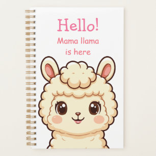 Süße Llama-Illustrationsdesign Planer