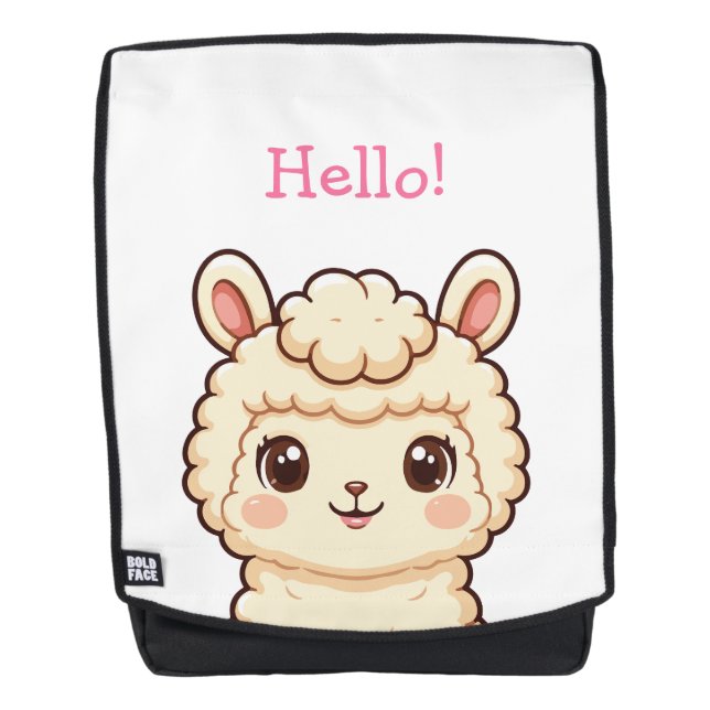 Süße Llama-Illustrationsdesign Rucksack (Vorderseite)