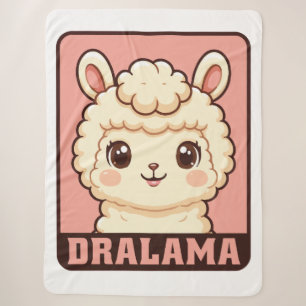 Süße Llama-Illustrationsdesign Sherpadecke