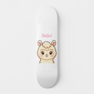 Süße Llama-Illustrationsdesign Skateboard