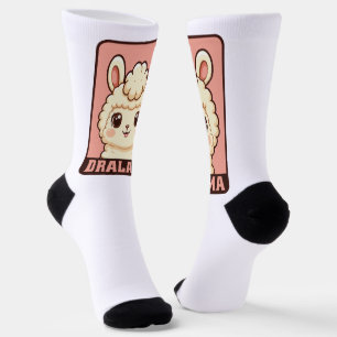 Süße Llama-Illustrationsdesign Socken