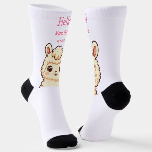 Süße Llama-Illustrationsdesign Socken