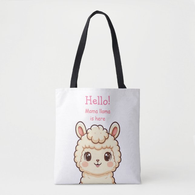 Süße Llama-Illustrationsdesign Tasche (Vorderseite)