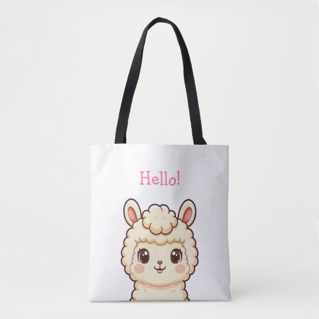 Süße Llama-Illustrationsdesign Tasche (Vorderseite)