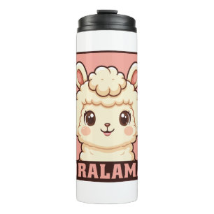 Süße Llama-Illustrationsdesign Thermosbecher