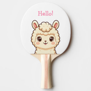 Süße Llama-Illustrationsdesign Tischtennis Schläger