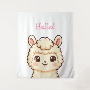 Süße Llama-Illustrationsdesign Wandteppich