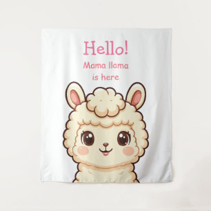 Süße Llama-Illustrationsdesign Wandteppich
