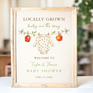Süße lokale Willkommensgrußposter für Babypartys Poster