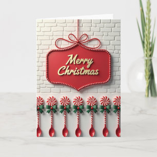 Süße Lollipop-Weihnachtskarte Karte
