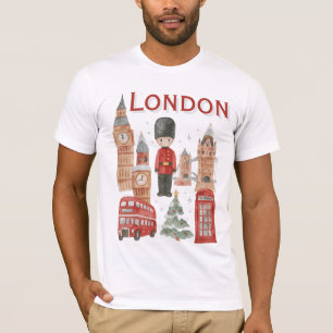 Süße London Stadt – britische Garde, Big Ben & Bus T-Shirt