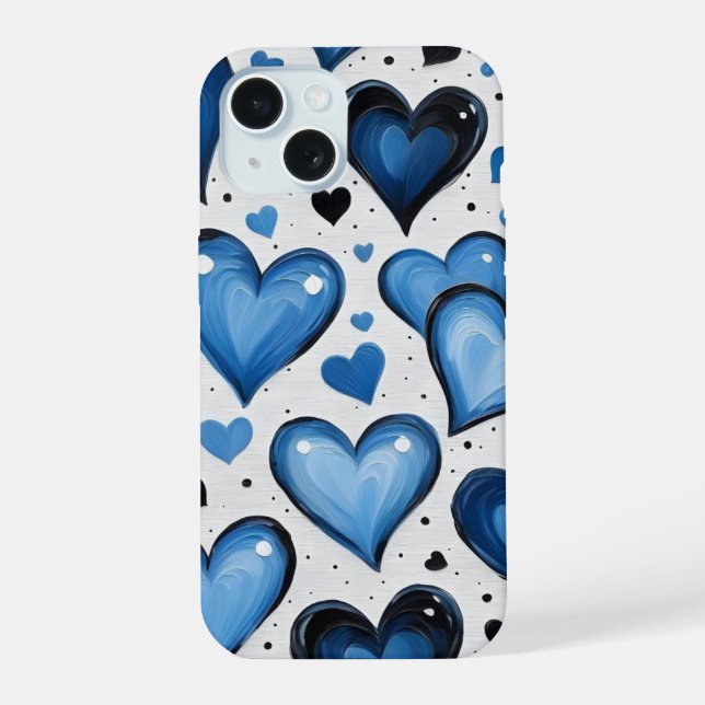 Süße Love Pattern iPhone Hülle iPhone 15 Hülle (Rückseite)