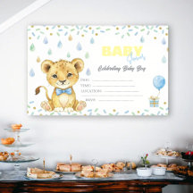 Süße Löwen-Baby-Party-Einladung – Personalisiert