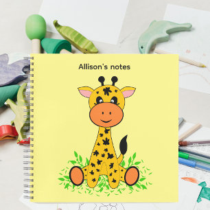 Süße lustige Babygiraffe für Kinder Notizbuch