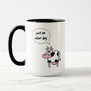 Süße lustige Cartoon-Kuh Euter Tag Tasse