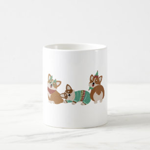 Süße lustige Corgi-Hunde Weihnachten 2025 Kaffeetasse