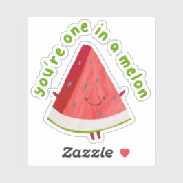 Süße Lustige Eins-in-einer-Wassermelone-Wassermelo Aufkleber