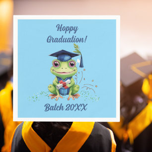 Süße lustige Frosch-Hoppy-Abschlussfeier-Party Serviette
