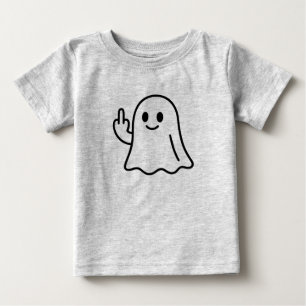 Süße lustige Geist Halloween-Liniengrafik Baby T-shirt