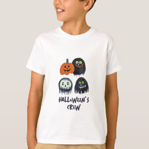 Süße lustige gruselige Halloween-Schwarze Monster- T-Shirt