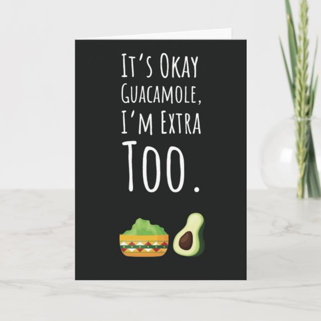 Süße Lustige Guacamole Karten Guac Humor Avocado (Vorderseite)