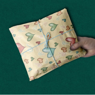 Süße lustige Herzen für Baby Seidenpapier