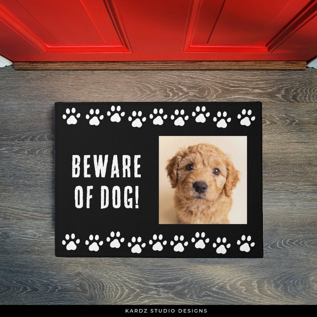 Süße lustige Hund-Willkommensmatte Fußmatte (Personalize with your own photo and choose a size.)