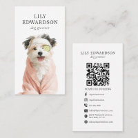 Süße lustige Hundeillustration Hund Hundefriseur Q