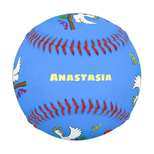 Süße lustige Kakadu-Vögel Cartoon Baseball