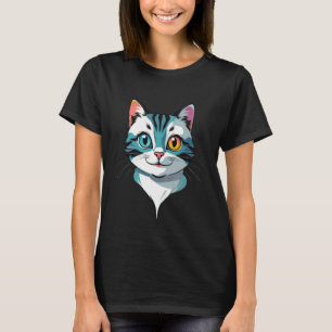 Süße lustige Katze Kätzchen Gesicht Liebhaber T-Shirt