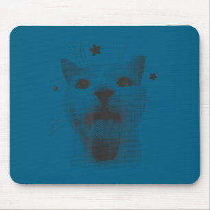 Süße lustige Katze seltsames Urin Grafik Kunst Mousepad