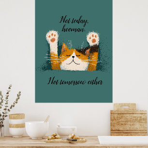 Süße lustige Katzennickerchen Poster