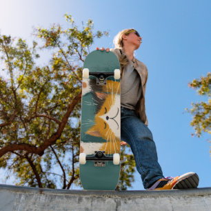 Süße lustige Katzennickerchen Skateboard