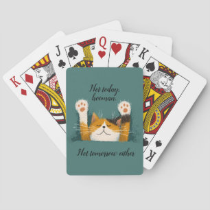 Süße lustige Katzennickerchen Spielkarten
