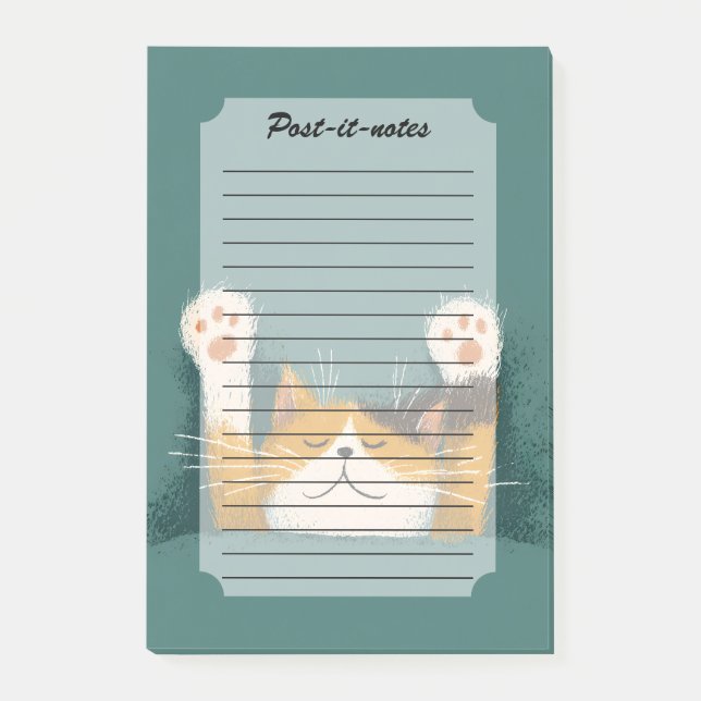 Süße lustige Katzenschlaf Post-it Klebezettel (Vorderseite)