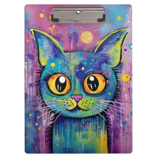 Süße lustige Kitty Katze Mixed Media Tier Haustier Klemmbrett