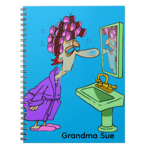 Süße lustige Oma Spiralnotizbuch  Notizblock
