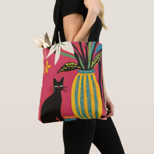 Süße lustige schwarze Katze Tasche