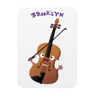 Süße lustige Violine Cartoon-Musikcharakter  Magnet